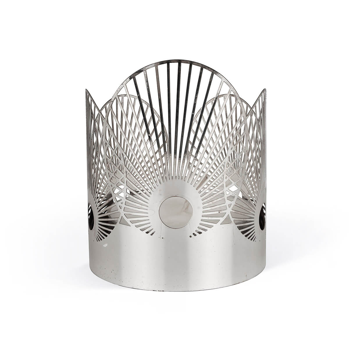 Teelichthalter Sun gross silber