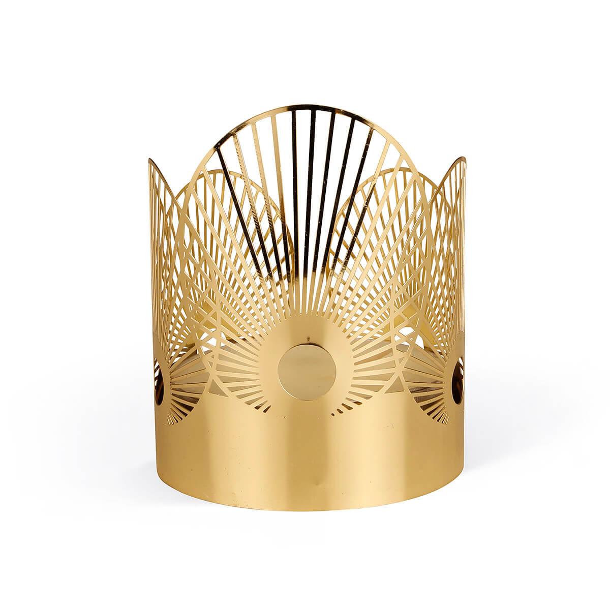 Teelichthalter Sun gross gold