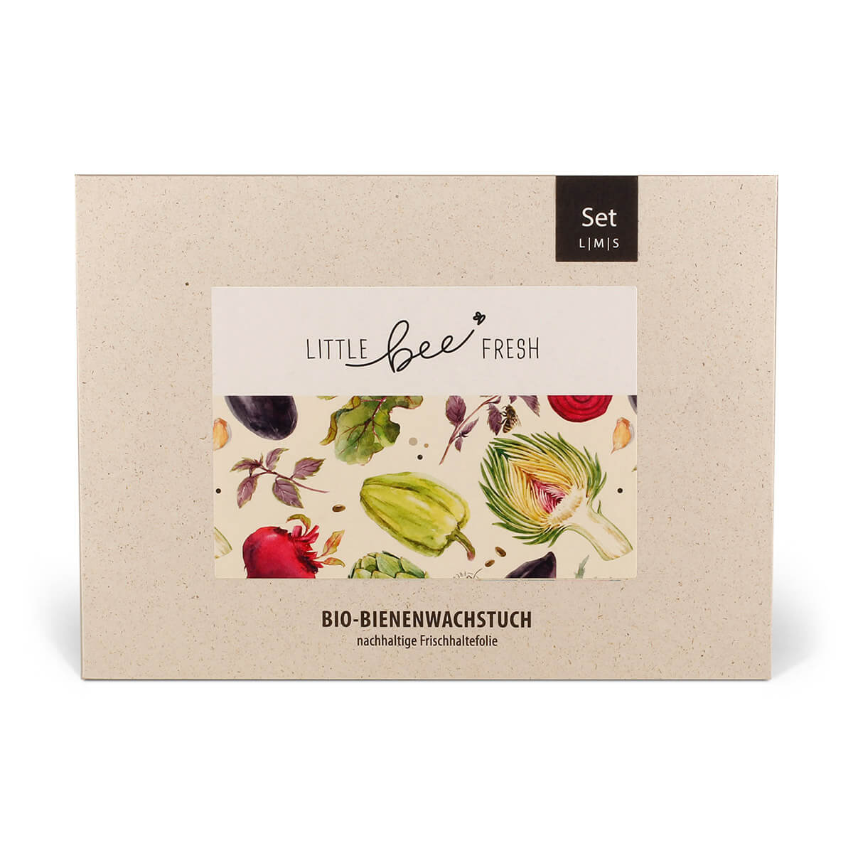 10182-00-A Bio-Bienenwachstücher Starter-Set Gemüse (L/M/S)