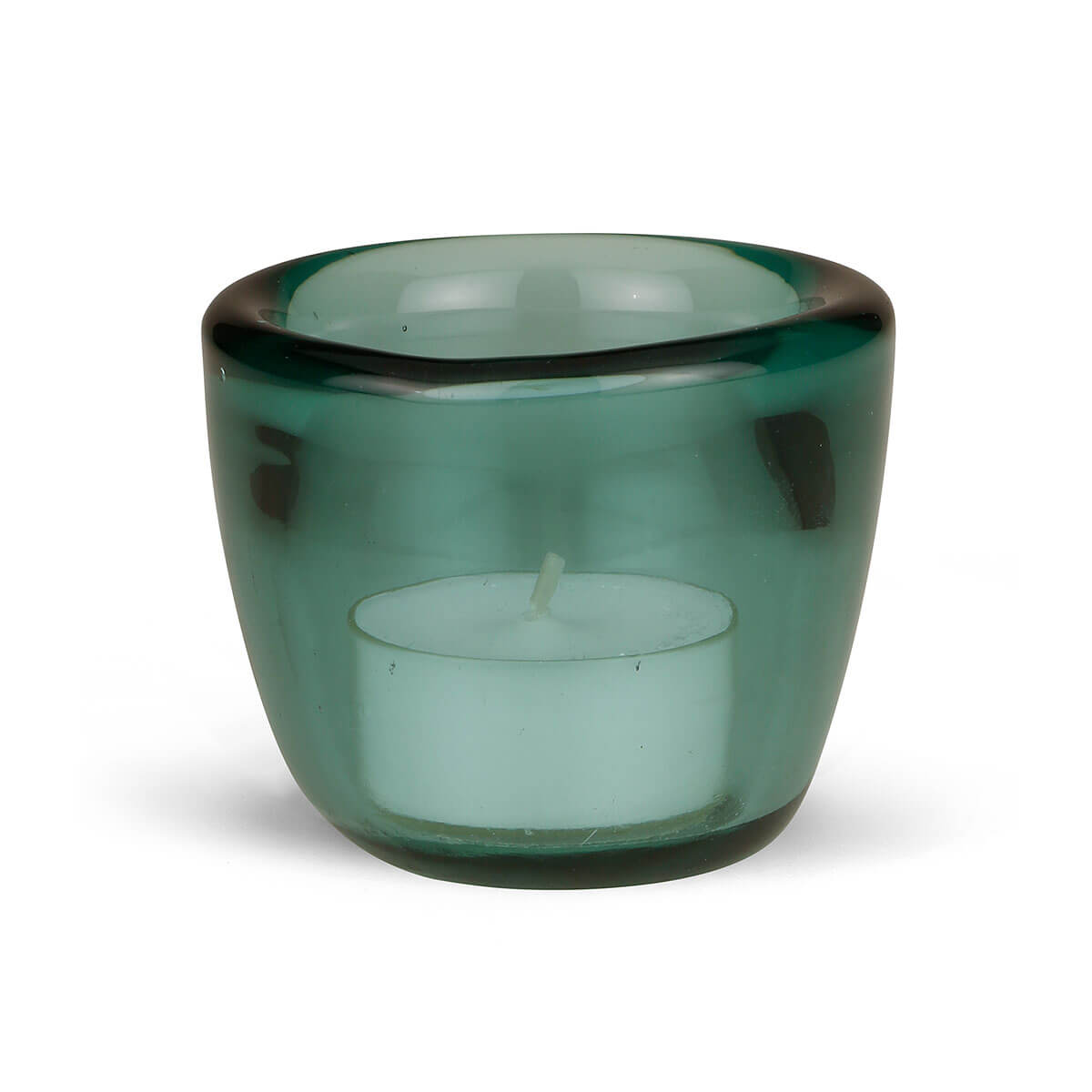 Teelichtglas grün – durchgefärbt – 60/65 mm