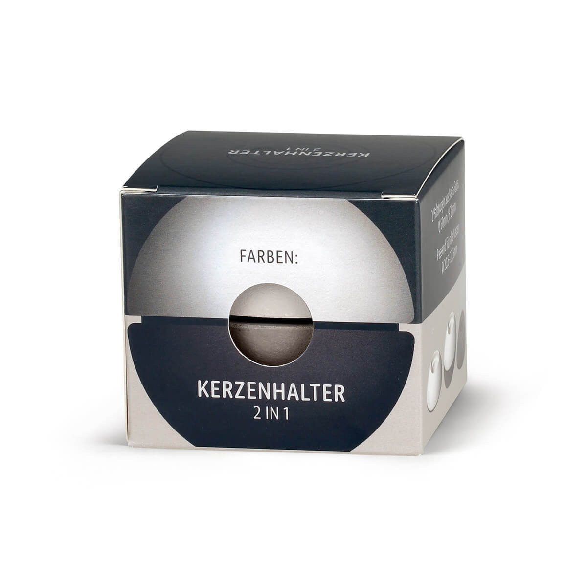 Kerzenhalter 2 IN 1 dunkelgrau-weiss