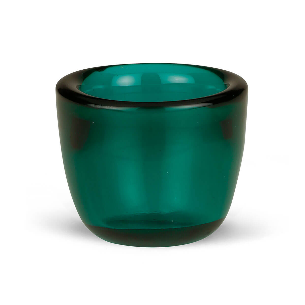 Teelichtglas dunkelgrün – durchgefärbt – 60/65 mm