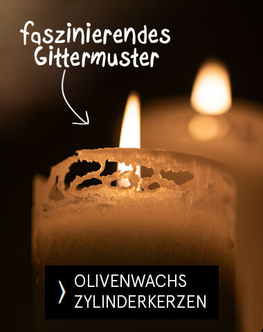 Banner Olivenwachskerzen V6