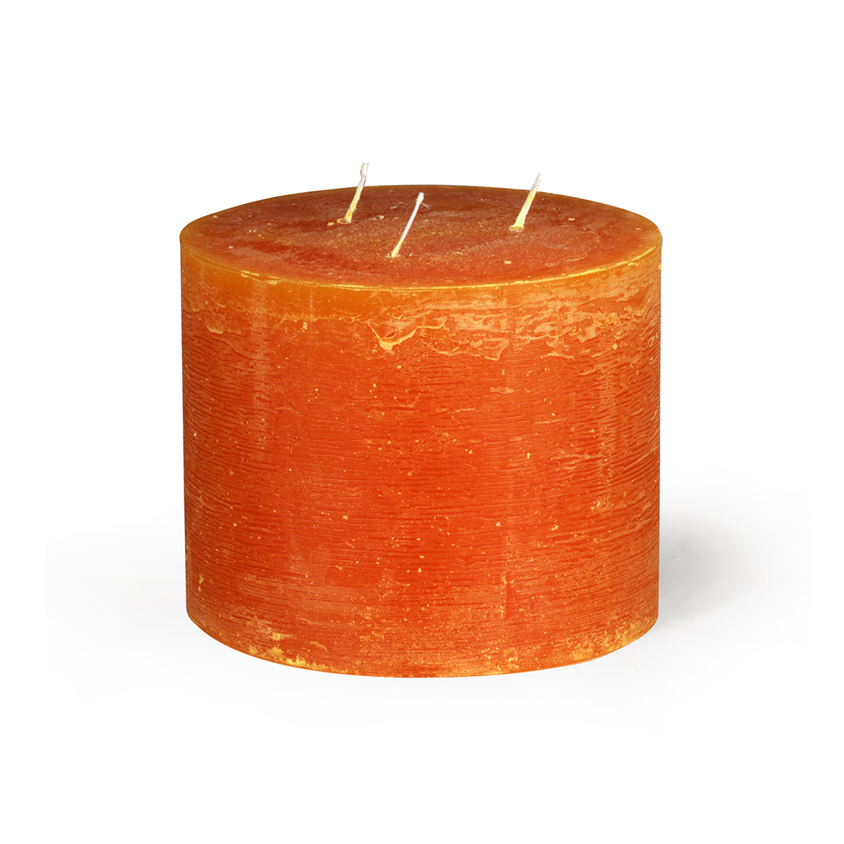 Dreidochtkerzen Rauhreif 120/150 mm - in 10 Farben - durchgefärbt - 25 orange
